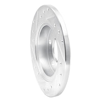 R1 Concepts R1 93-05 Ford Taurus SHO Rear Right Drilled & Slotted Silver Brake Rotor