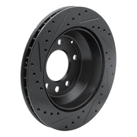R1 Concepts R1 03-18 Audi Q7 Rear Right Drilled & Slotted Black Brake Rotor