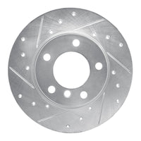 R1 Concepts R1 95-98 BMW 318TI Front Left Drilled & Slotted Silver Brake Rotor