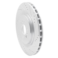 R1 Concepts R1 04-11 Cadillac STS Rear Right Drilled & Slotted Silver Brake Rotor