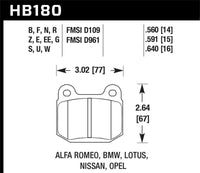 Hawk Performance Hawk 04-09 Infiniti G35 3.5L Base Brembo Brakes OE Incl.Shims Rear ER-1 Brake Pads
