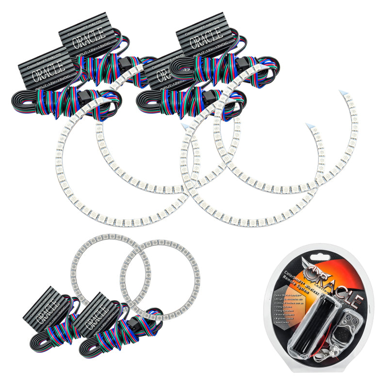 ORACLE Lighting Oracle Dodge Charger 05-10 Triple Ring Halo Kit - ColorSHIFT