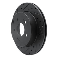 R1 Concepts R1 06-12 Mitsubishi Eclipse Rear Left Drilled & Slotted Black Brake Rotor