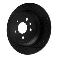 R1 Concepts R1 13-15 Land Rover LR2 Rear Right Drilled & Slotted Black Brake Rotor