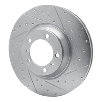 R1 Concepts R1 17-23 Porsche Panamera Right Front Drilled & Slotted Silver Brake Rotor