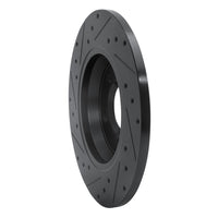 R1 Concepts R1 2001-2003 Volkswagen EuroVan Rear Right Drilled & Slotted Black Brake Rotor