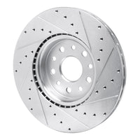 R1 Concepts R1 21-25 Dodge Charger Daytona Front Left Drilled & Slotted Silver Brake Rotor