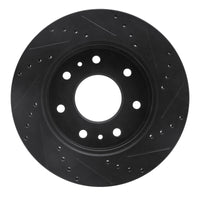 R1 Concepts R1 09-09 Ford F-150 RWD Front Left Drilled & Slotted Black Brake Rotor