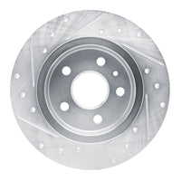 R1 Concepts R1 16-23 Chevrolet BOLT EV Rear Right Drilled & Slotted Silver Brake Rotor