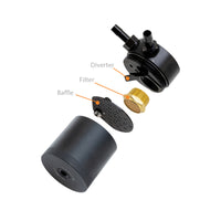 Mishimoto 19+ Ford Ranger Baffled Oil Catch Can Kit - Black
