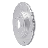 R1 Concepts R1 08-14 Cadillac CTS Rear Right Drilled & Slotted Silver Brake Rotor