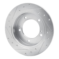 R1 Concepts R1 83-98 Chevrolet Tracker Front Left Drilled & Slotted Silver Brake Rotor