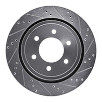 R1 Concepts R1 15-17 Ford F-150 RWD Rear Right Drilled & Slotted Silver Brake Rotor