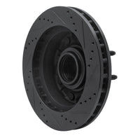 R1 Concepts R1 99-02 Ford F-250 2WD (Super Duty) Front Left Drilled & Slotted Black Brake Rotor