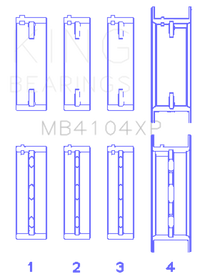King Engine Bearings Nissan VG30DE/VG30DETT (Size +0.5) Performance Main Bearing Set