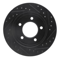 R1 Concepts R1 97-02 Ford Expedition Front Left Drilled & Slotted Black Brake Rotor
