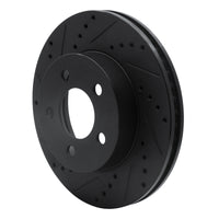 R1 Concepts R1 02-07 Jeep Liberty Front Left Drilled & Slotted Black Brake Rotor