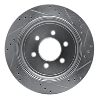 R1 Concepts R1 07-17 Ford Expedition Rear Left Drilled & Slotted Silver Brake Rotor