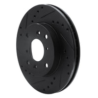 R1 Concepts R1 98-02 Acura CL Front Left Drilled & Slotted Black Brake Rotor