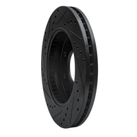 R1 Concepts R1 09-09 Ford F-150 RWD Front Right Drilled & Slotted Black Brake Rotor