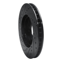 R1 Concepts R1 90-98 Mercedes-Benz 300SL Front Right Drilled & Slotted Black Brake Rotor