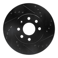 R1 Concepts R1 00-02 Daewoo Nubira Front Right Drilled & Slotted Black Brake Rotor