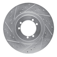 R1 Concepts R1 96-06 Hummer H1 Front Left Rear Left Drilled & Slotted Silver Brake Rotor