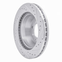 R1 Concepts R1 75-94 Ford E-350 Econoline Club Wagon Front Left Drilled & Slotted Silver Brake Rotor