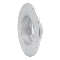 R1 Concepts R1 17-19 Kia Cadenza Rear Right Drilled & Slotted Silver Brake Rotor
