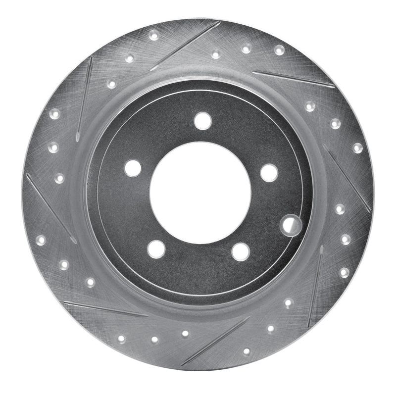 R1 Concepts R1 07-17 Chrysler 200 Rear Left Drilled & Slotted Silver Brake Rotor