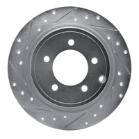 R1 Concepts R1 07-17 Chrysler 200 Rear Left Drilled & Slotted Silver Brake Rotor