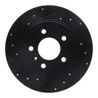 R1 Concepts R1 06-11 Buick Lucerne Rear Left Drilled & Slotted Black Brake Rotor