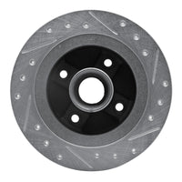 R1 Concepts R1 84-87 Honda Prelude Rear Left Drilled & Slotted Silver Brake Rotor