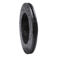 R1 Concepts R1 87-93 Mercedes-Benz 190E Front Left Drilled & Slotted Black Brake Rotor
