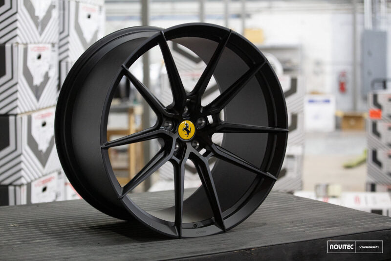 Vossen x Novitec NF9 21x9.5in - 5x114.3 BP - ET38 - Satin Black Ferrari 296 Front Wheel