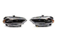 Raxiom 18-23 Ford Mustang GT EcoBoost LED Projector Headlights- Black Housing (Clear Lens)