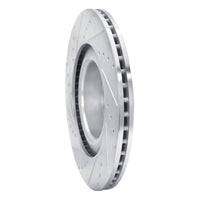 R1 Concepts R1 20-25 Tesla Model Y Front Right Drilled & Slotted Silver Brake Rotor