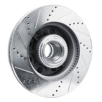 R1 Concepts R1 11-25 Ford F-350 Super Duty 2WD Front Right Drilled & Slotted Silver Brake Rotor