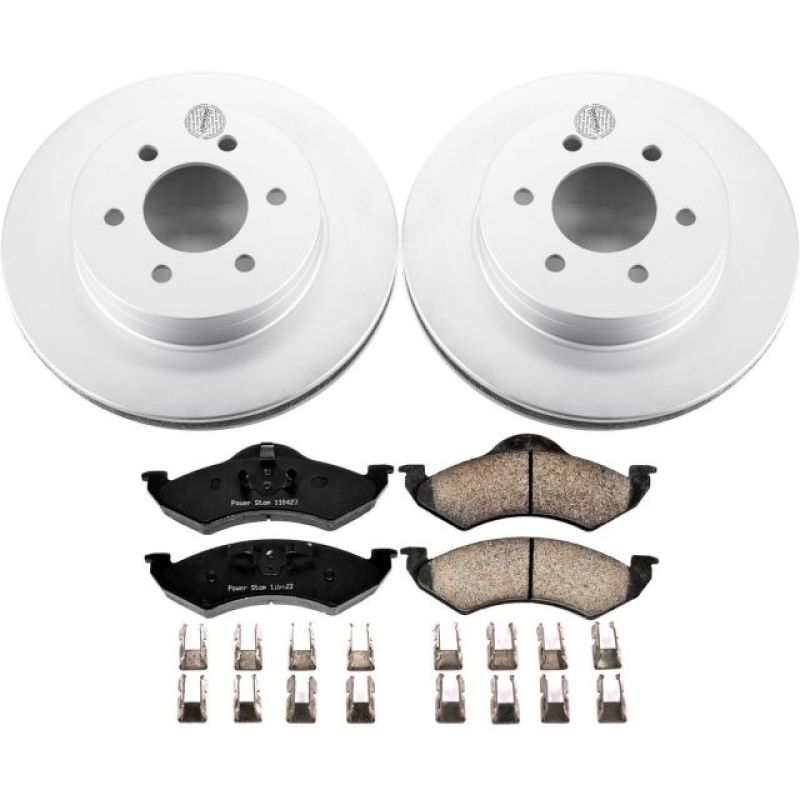 PowerStop Power Stop 00-02 Dodge Dakota Front Z17 Evolution Geomet Coated Brake Kit