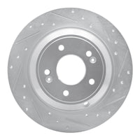 R1 Concepts R1 18-23 Genesis G70 Rear Right Drilled & Slotted Silver Brake Rotor
