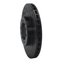 R1 Concepts R1 90-04 Mitsubishi Montero Sport (USA/Canada) Front Right Drilled & Slotted Black Brake Rotor