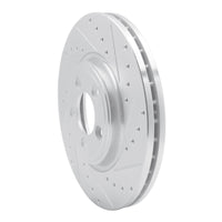 R1 Concepts R1 06-10 Jaguar S-Type Front Right Drilled & Slotted Silver Brake Rotor