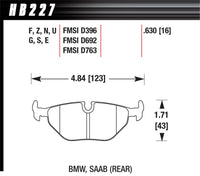 Hawk Performance Hawk 92-95 BMW 318i 1.8L Base Sedan Rear ER-1 Brake Pads