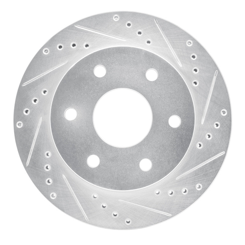 R1 Concepts R1 03-17 Dodge Viper Rear Right Drilled & Slotted Silver Brake Rotor