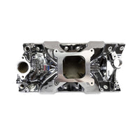 Edelbrock Chevy SB Victor Jr. 23 Degree Intake Manifold - Chrome Plasma Finish
