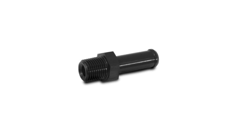 Vibrant 3/8in NPT to 1/2in Barb Straight Fitting - Aluminum