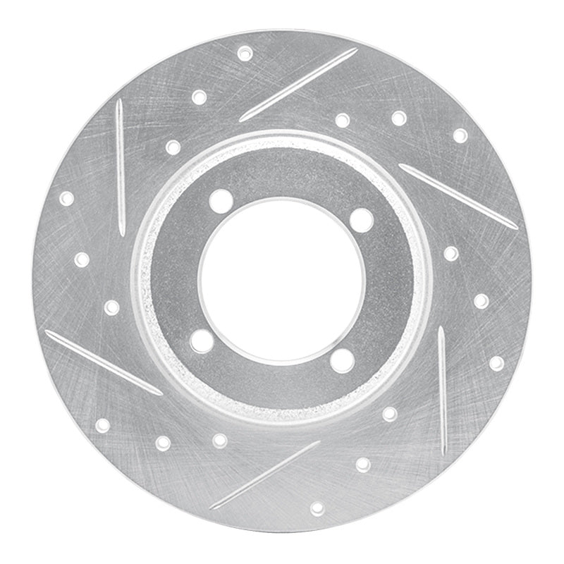 R1 Concepts R1 78-83 Dodge COLT Front Left Drilled & Slotted Silver Brake Rotor