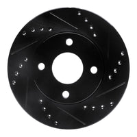 R1 Concepts R1 00-15 Ford Ikon (Mexico / Made In India) Front Right Drilled & Slotted Black Brake Rotor