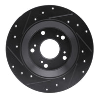 R1 Concepts R1 00-09 Honda S2000 Rear Right Drilled & Slotted Black Brake Rotor