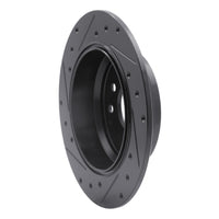 R1 Concepts R1 99-11 Acura TL Rear Right Drilled & Slotted Black Brake Rotor